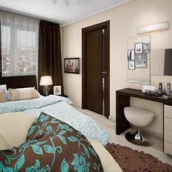 Bedroom wall design in Khrushchev