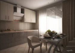 Kitchen in coffee tones photo