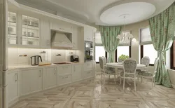 Açıq Rənglərdə Pəncərəsi Olan Mətbəxin Fotoşəkili