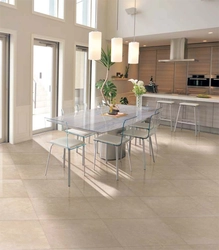 Porcelain tiles in the kitchen interior