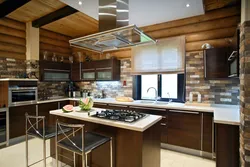 All about the interior of a kitchen in a country house