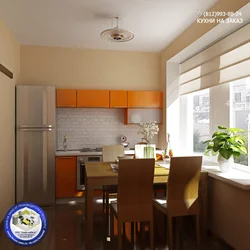 Small kitchen interior wall