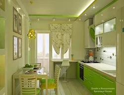 Small kitchen interior wall