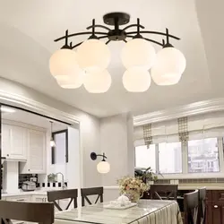 For the kitchen chandeliers photo in a modern style