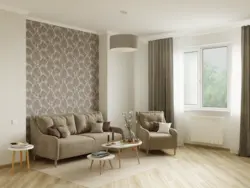 Wallpaper for the living room photo combined in light colors modern style