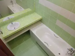 Tezgah üstü dizayn fotoşəkili olan küvet