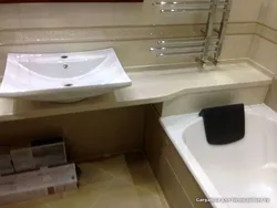 Ванна со столешницей дизайн фото