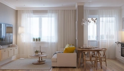 Kitchen dining room two windows design