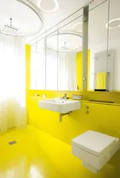 Bathroom design yellow bathtub