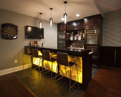 Bar table for the kitchen in the interior