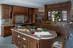 Classic kitchen wood in the interior