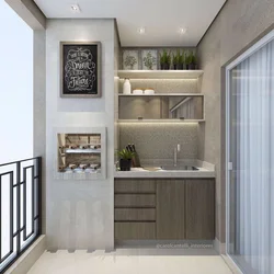 Kitchens on the balcony photos