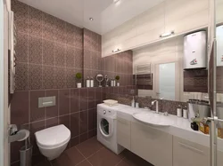 Bathroom design brown white