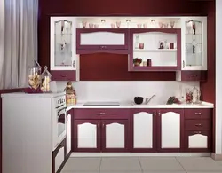 Place a kitchen set in a small kitchen photo