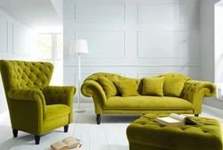 Apartment interior upholstered furniture
