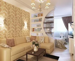 Living room interior with partition