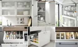Как разместить шкафы на кухне фото