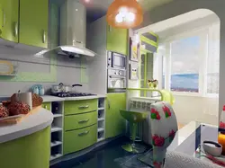 6 mətbəx və balkonlu mənzillərin dizaynı