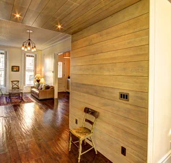 Paneling in the hallway of a house photo