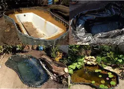 Hamam fotoşəkilindən öz əlinizlə kottecdəki gölməçə