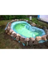 Pond At The Dacha With Your Own From The Bath Photo