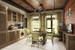 Kitchen living room country design