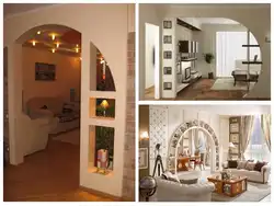 Arches between the kitchen and living room photo only