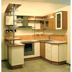 Counter in the corner of the kitchen photo