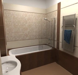 Дизайн ванной светлый низ темный верх
