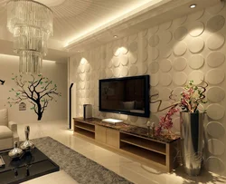 Interior of living room walls in apartment