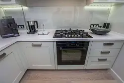 White hob in kitchen photo