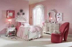 Bedroom Interior Photo In Pink Tones Photo