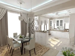 Design of a living room kitchen with one window photo