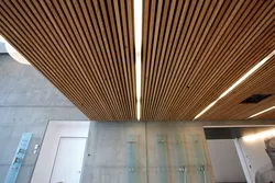 Ceiling slats photo in the bath