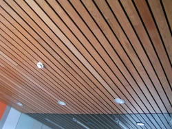 Ceiling slats photo in the bath