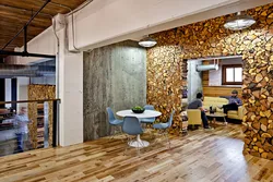 Wood walls in apartment photo