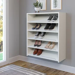 Shoe shelves for hallway photo