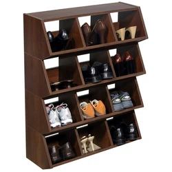 Shoe shelves for hallway photo