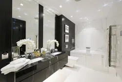 Photo of black marble in the bathroom design