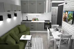 Студиялық асүй дизайны 26 шаршы метр