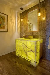 Onyx Tiles In The Bathroom Interior Photo