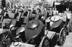 Photos of field kitchens during the war