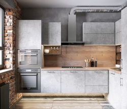 Kitchen loft style photo gray