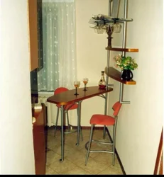 Bar counters in the kitchen instead of tables photo