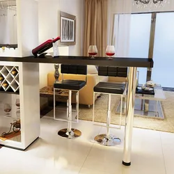 Bar Counters In The Kitchen Instead Of Tables Photo