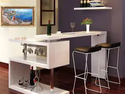 Bar counters in the kitchen instead of tables photo