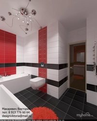 Bath In Red And Black Photo
