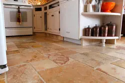 What tile is better to put on the floor in the kitchen photo