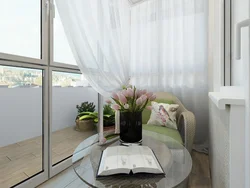 Tulle On The Balcony In The Apartment Photo