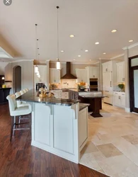 Flooring in the kitchen living room photo options